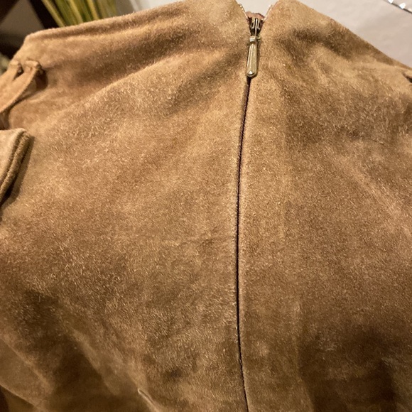 Faconnable brown suede lined skirt wrap knee length-12-Bundle discount - Picture 10 of 12